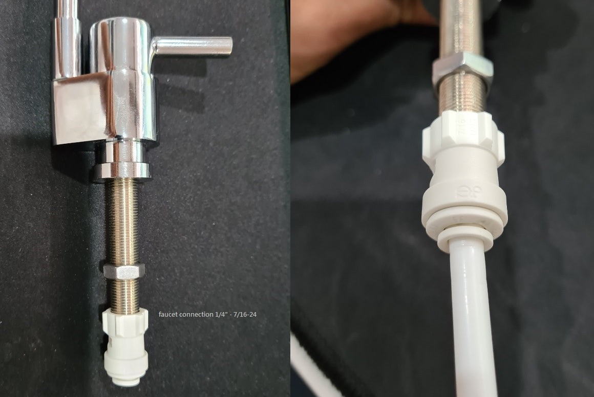 John Guest Polypropylene Fittings Tap Adaptor UNS Thread PP3208U7W  1/4 x 7/16-24