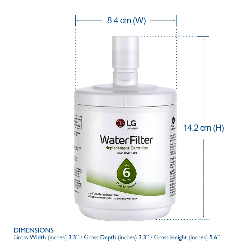 LG 5231JA2002A, LT500P Original Genuine Fridge Water Filter Premium