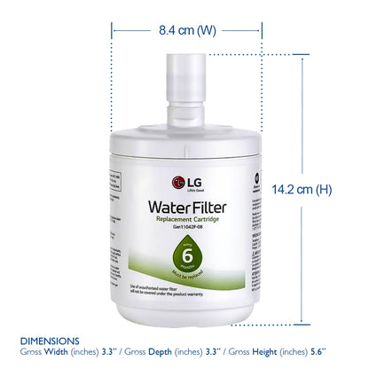 LG 5231JA2002A, LT500P Original Genuine Fridge Water Filter Premium