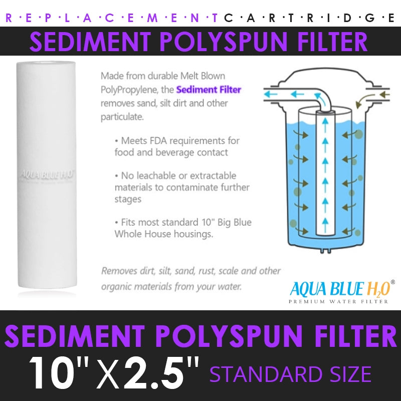 2 x 0.5 micron sediment & 2 x 0.5 micron Matrikx PB1 lead removal cartridge 10"