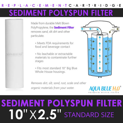 2 x 0.5 micron sediment & 2 x 0.5 micron Matrikx PB1 lead removal cartridge 10"