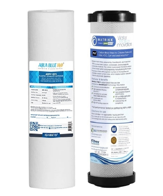 2 x 0.5 micron sediment & 2 x 0.5 micron Matrikx PB1 lead removal cartridge 10"