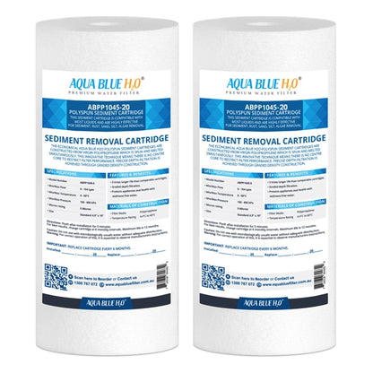 Aqua Blue H20 10x4.5 Polyspun polyproylene sediment cartridge 20Mic water filter