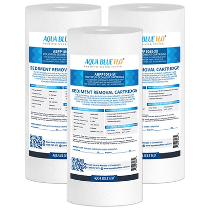 Aqua Blue H20 10x4.5 Polyspun polyproylene sediment cartridge 20Mic water filter