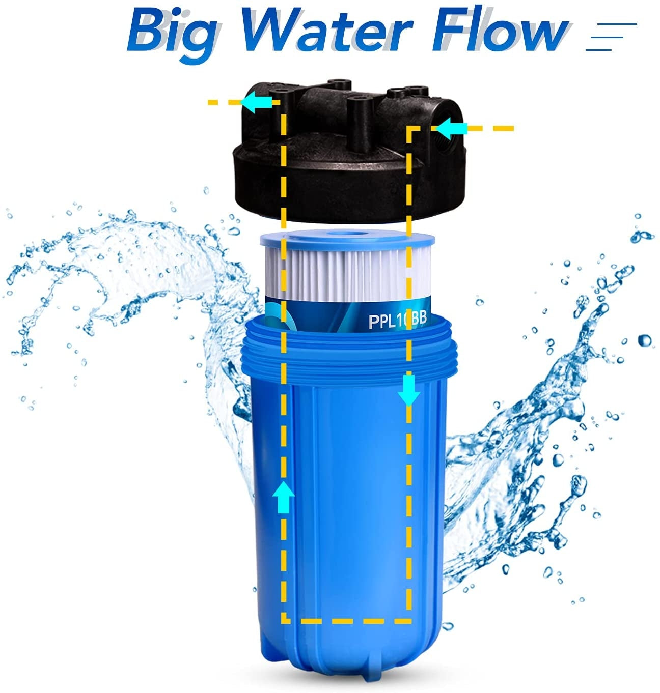10 inch Standard Clear Filter Housing with Sediment Water Filter