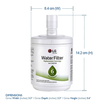 3x LG 5231JA2002A, LT500P Original Genuine Fridge Water Filter Premium, Cuno 3M