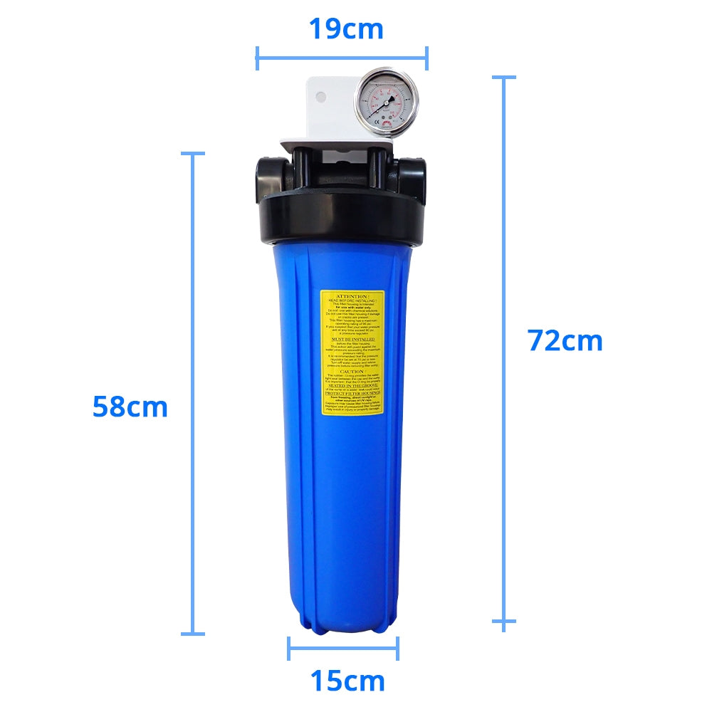 20"x4.5" Big Blue Whole House Water System with CTO Filter