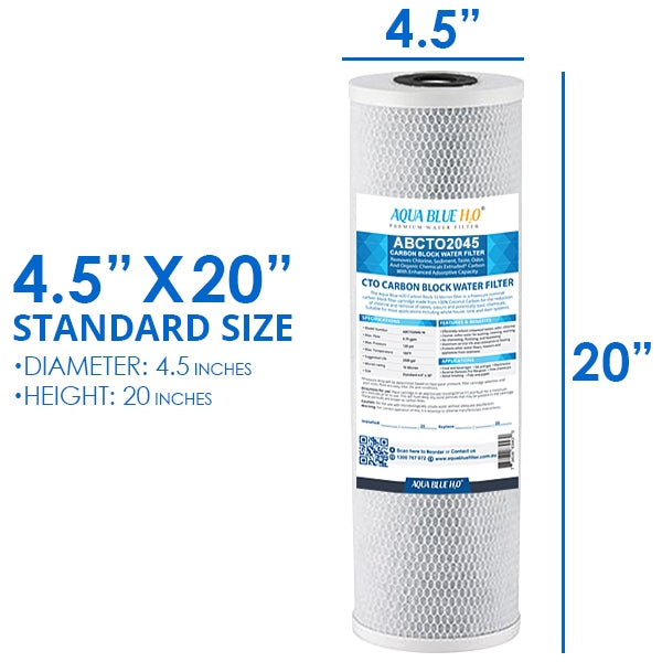 Big Blue 20"x4.5" Whole House CTO Carbon Block 5Mic