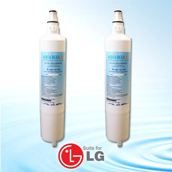 2x LG 5231JA2006A/LT600P Fridge Water Filters by Aqua Blue H20