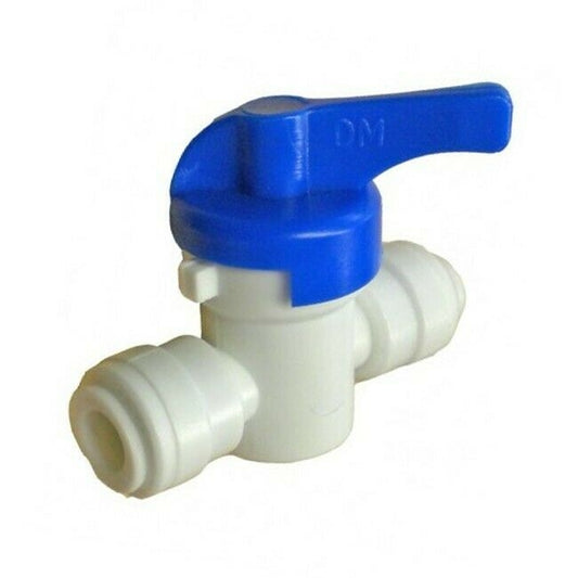 Shut Off Valve 1/4" Push Fit for Drinking Water Systems DMFit AHUC0404W