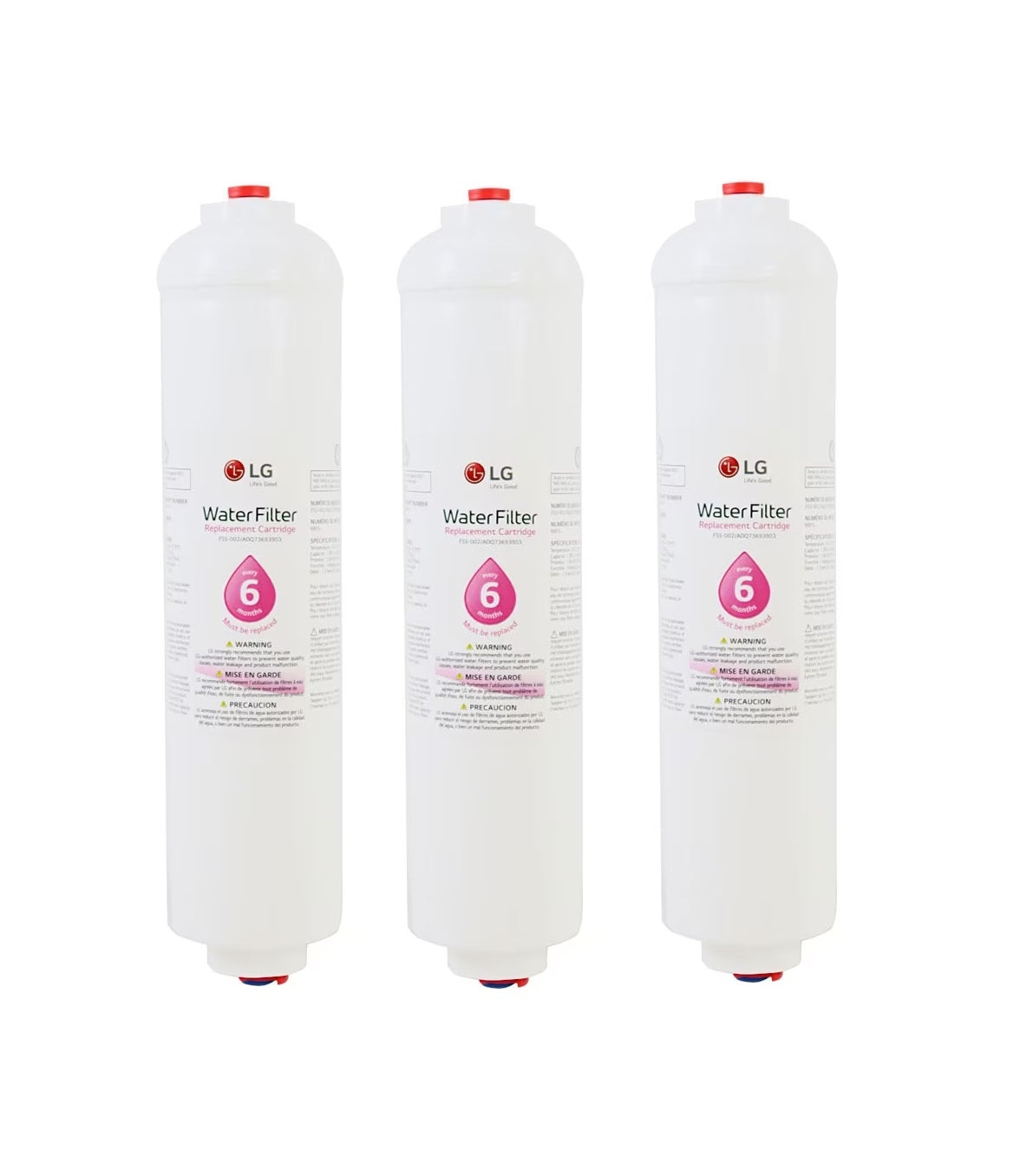 3 pack LG External Water Filter Replacement Cartridge