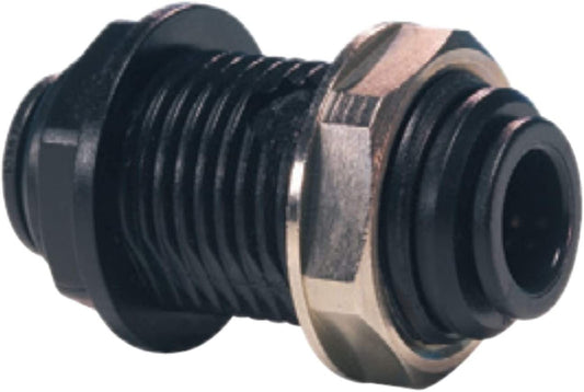John Guest Black Acetal Fittings Bulkhead Connector PM1206E 6MM
