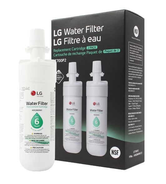 2*LG ADQ36006101 LT700P Fridge Filter GENUINE FRIDGE FILTER
