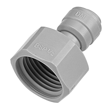 FEMALE ADAPTOR - 1/4"tube x 1/2"BSP(P) conic inside ORIGINAL DM FITTING