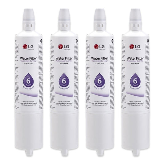 4x LG 5231JA2006A/LT600P GENUINE FRIDGE WATER FILTER 