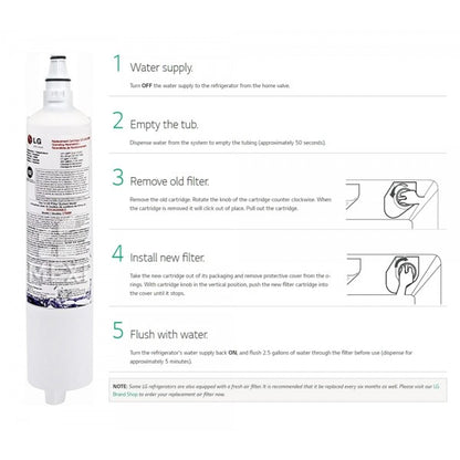 4x LG 5231JA2006A/LT600P GENUINE FRIDGE WATER FILTER 