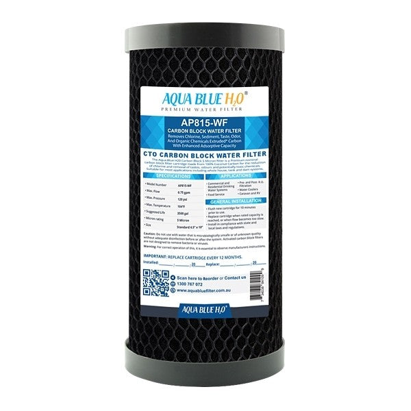 Big Blue Whole House Single System 10"x4.5" Large Diameter Aqua Blue H20