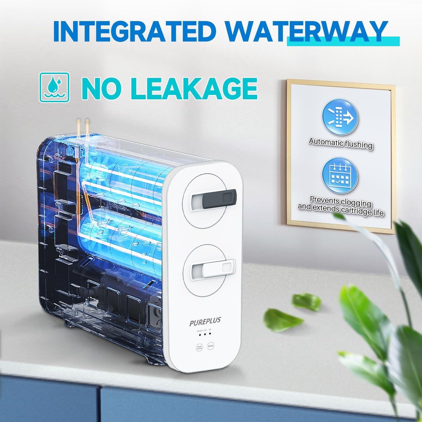 Aqua Blue H20   Reverse Osmosis Water Filtration System with TDS meter Faucet 600GPD