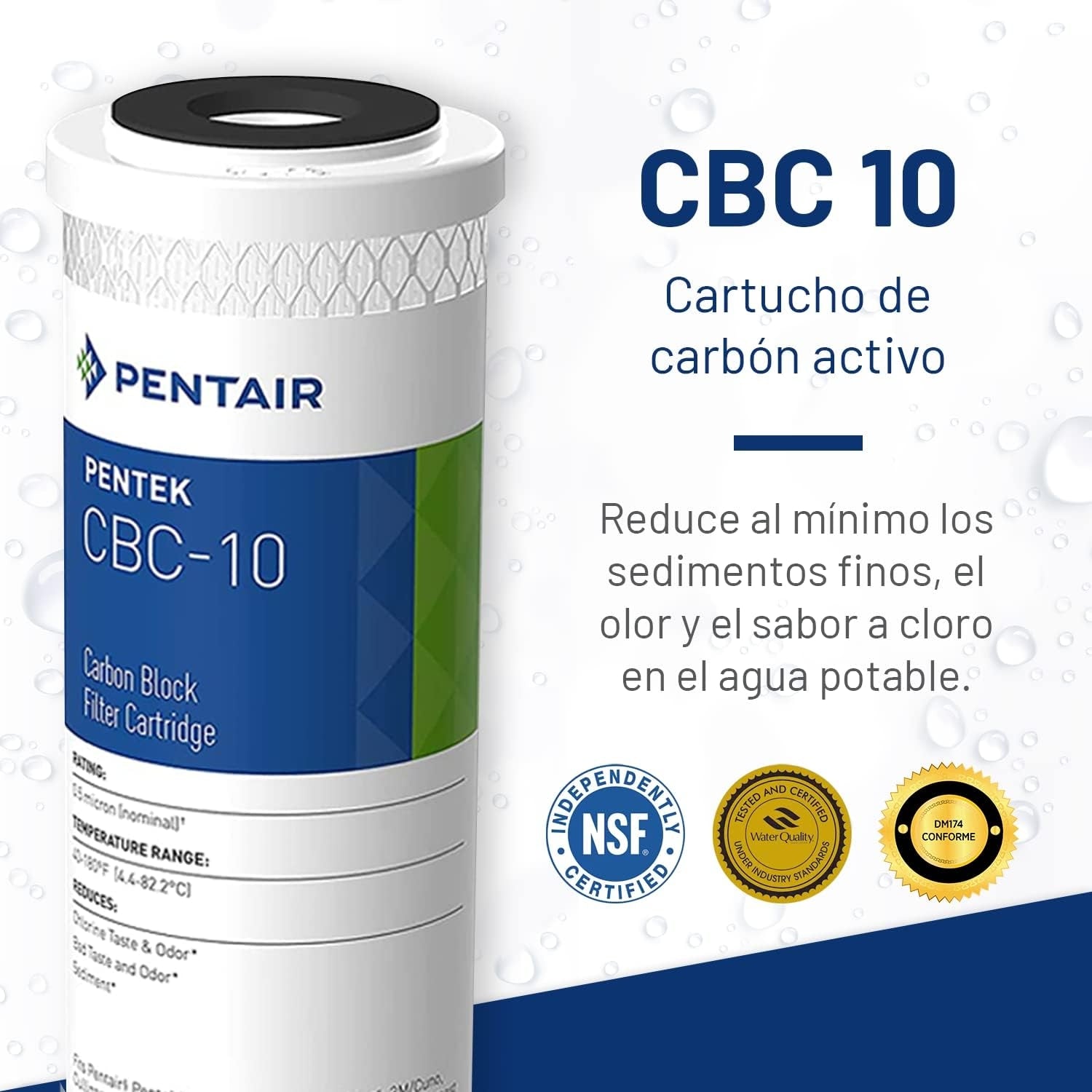 Pentek  ® CBC-10 Giardia Cyst Reduction Water Filter 0.5 Micron 10"