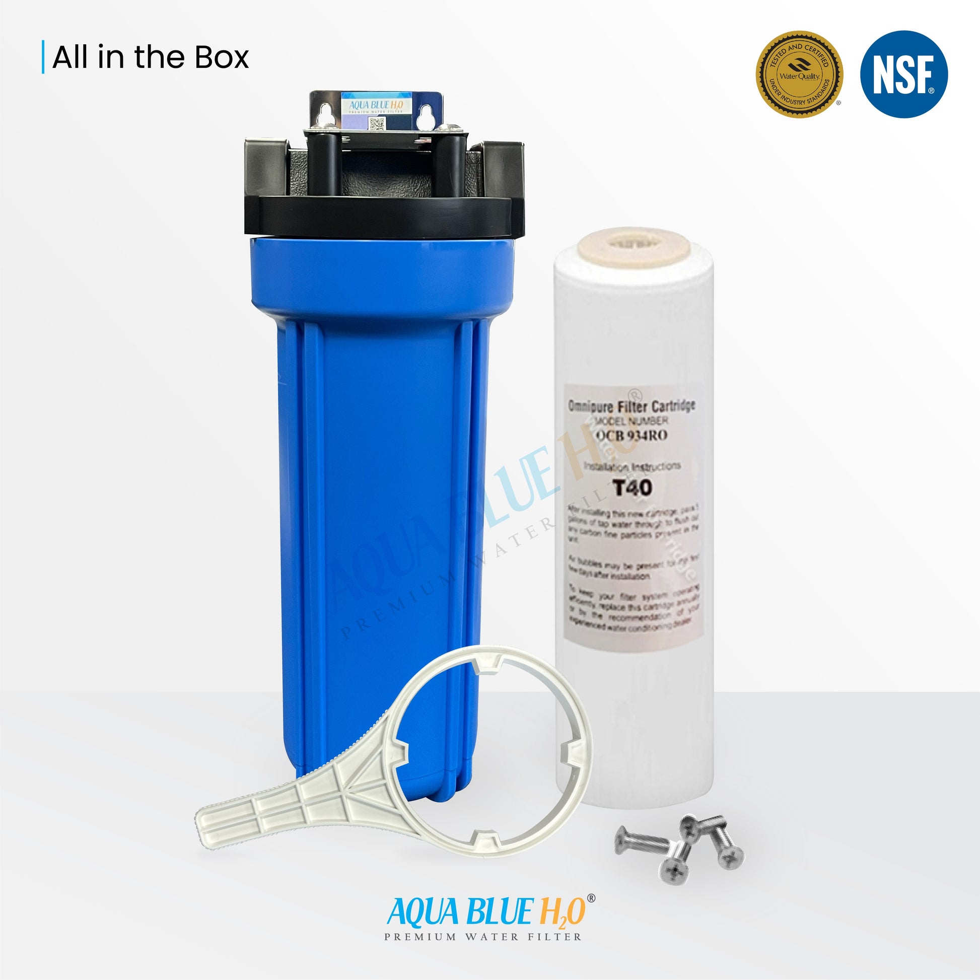 Whole House Water System with Omnipure OCB934 RO T40 GAC Water Filter
