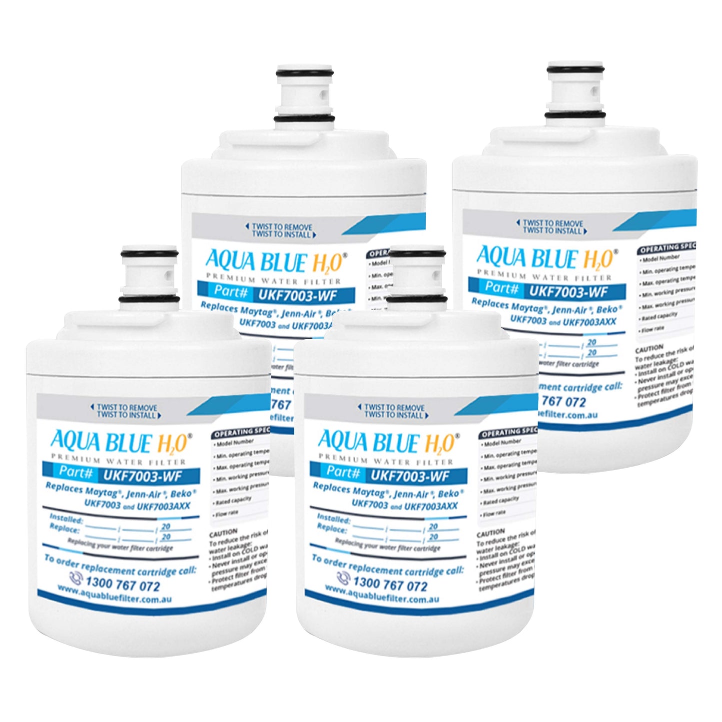 Maytag Jennair UKF7003 UKF7003AXX Fridge Water Filter by Aqua Blue H20