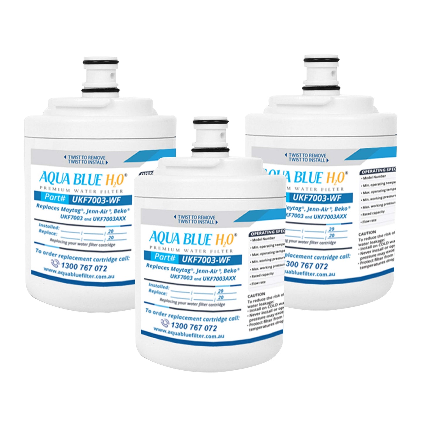 Maytag Jennair UKF7003 UKF7003AXX Fridge Water Filter by Aqua Blue H20