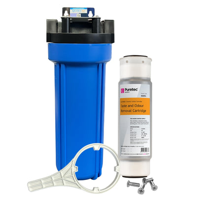 Whole House Water System with AQUA BLUE H20 Granular Carbon Cartridge AB-GAC1025
