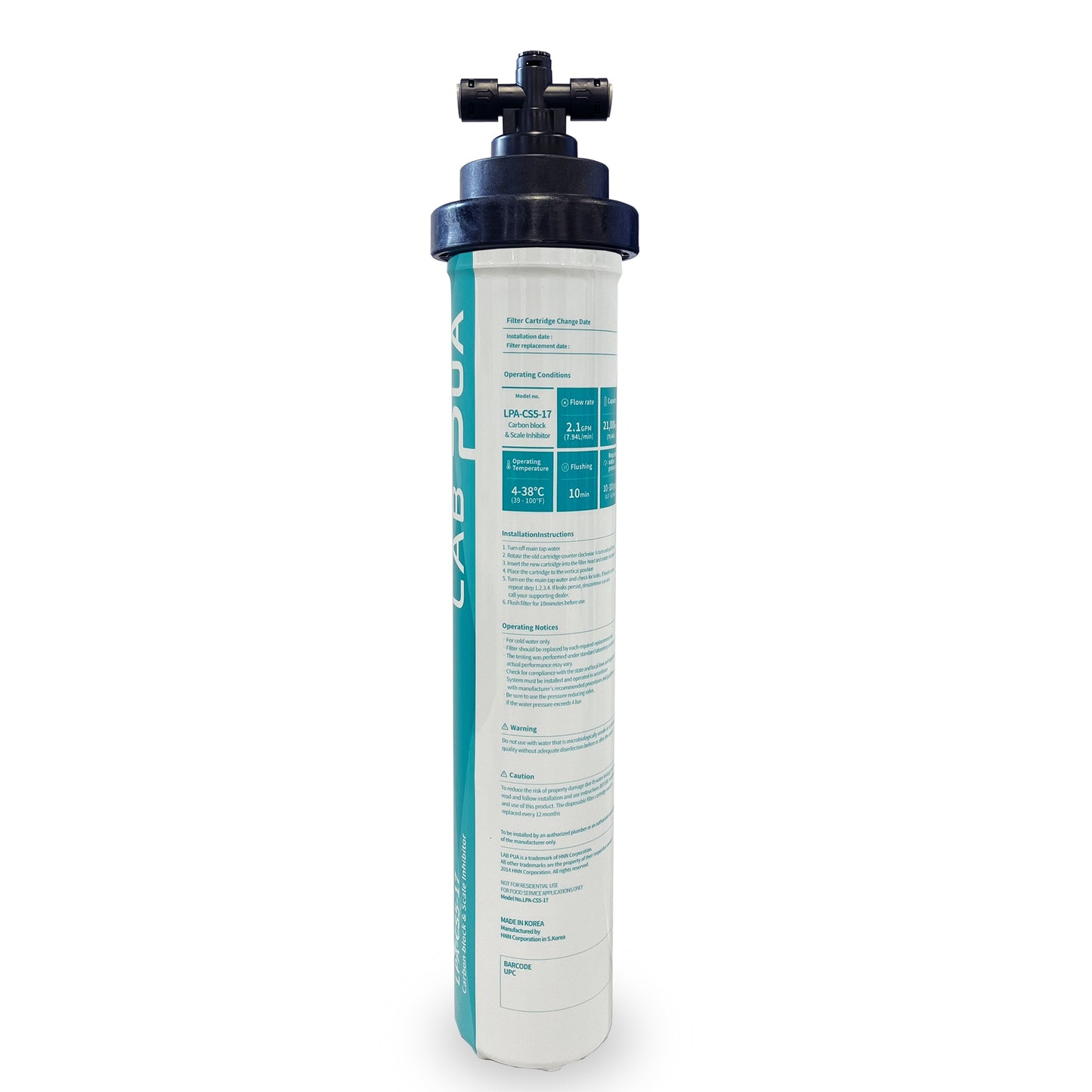 Lab Pua Residential High Flow Water Filter Kit LPA-CS5-17 17"
