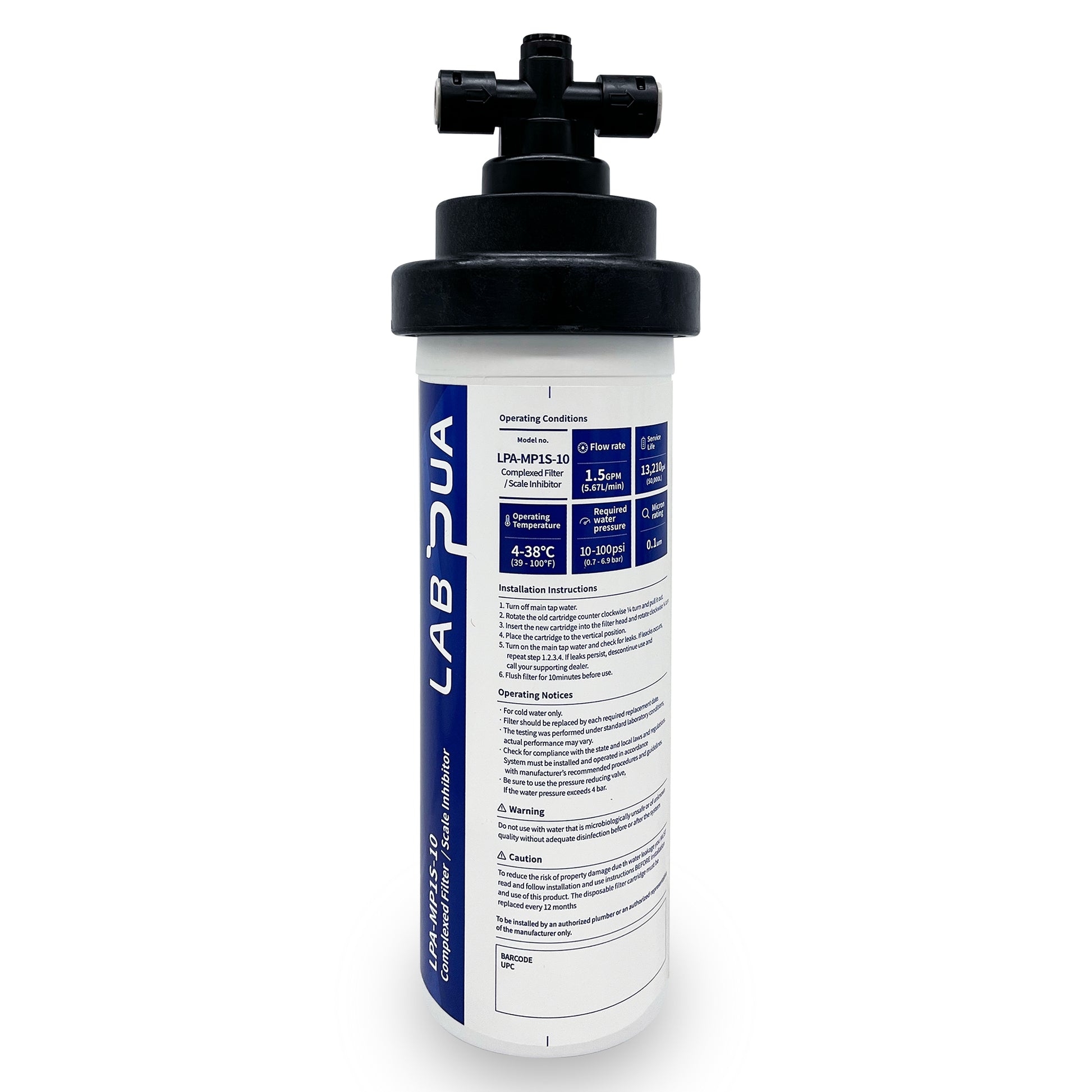 Puretec QT12 replacement kit with 50,000 liters 0.1 Micron 1/4"