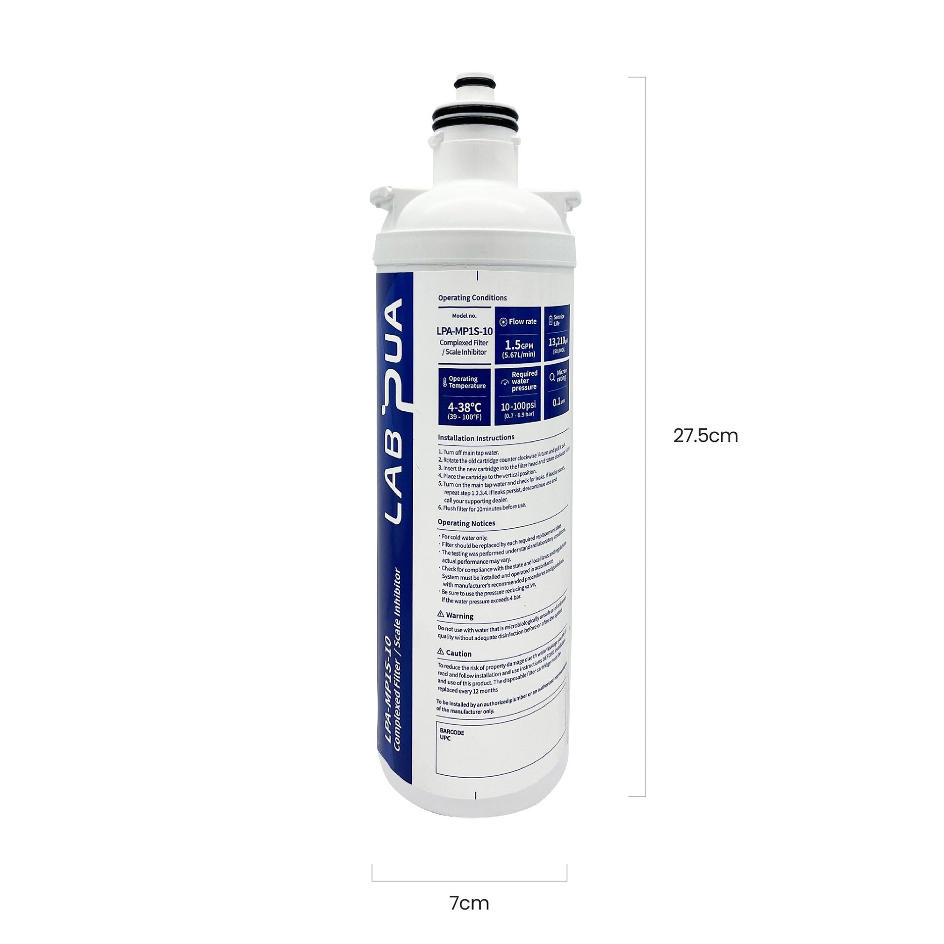 Puretec QT12 replacement kit with 50,000 liters 0.1 Micron 1/4"