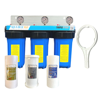 Triple  Whole House Rainwater tank Water System with whole Kit 10X 4.5