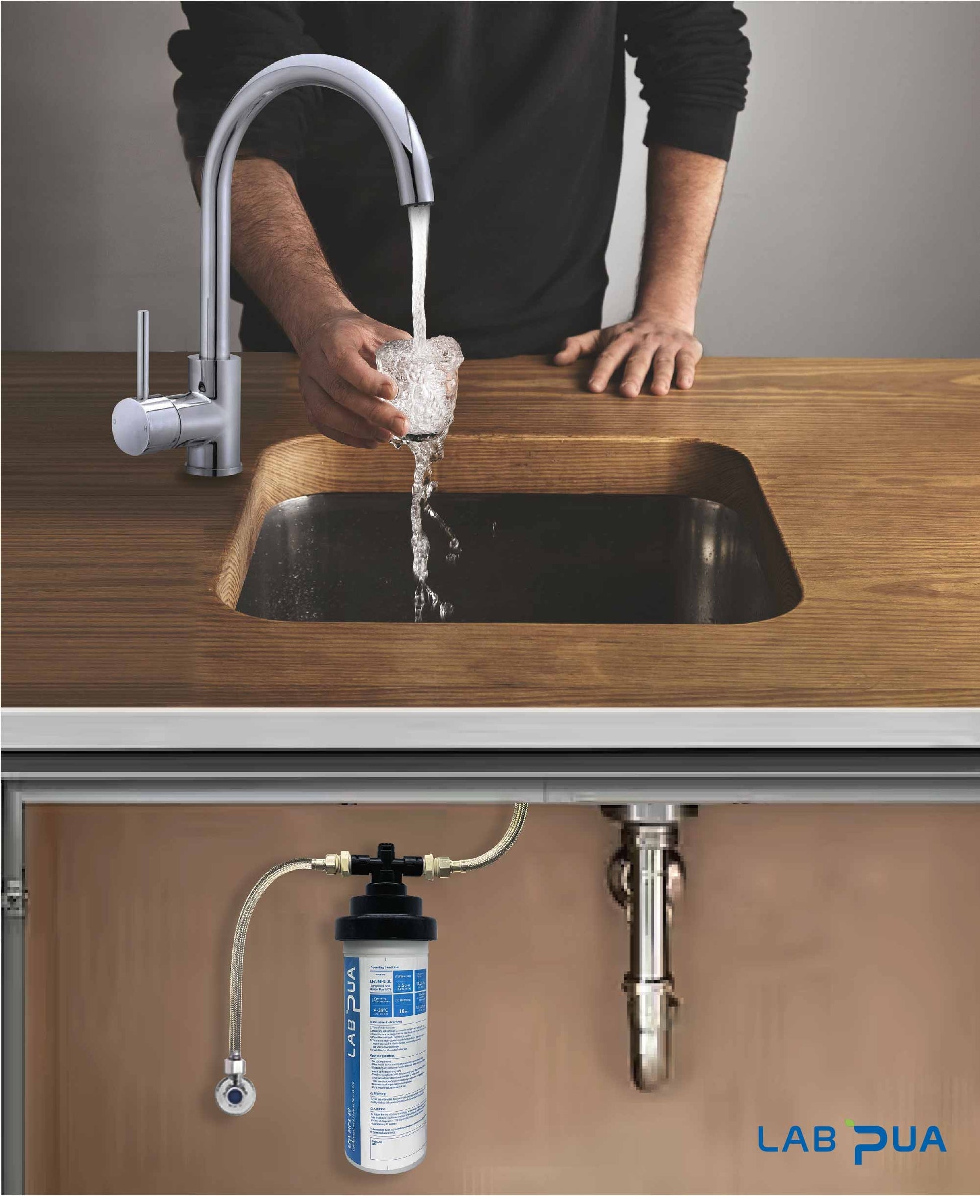 Lab Pua Residential Water Filter Kit With Faucet LPA-CS5-10