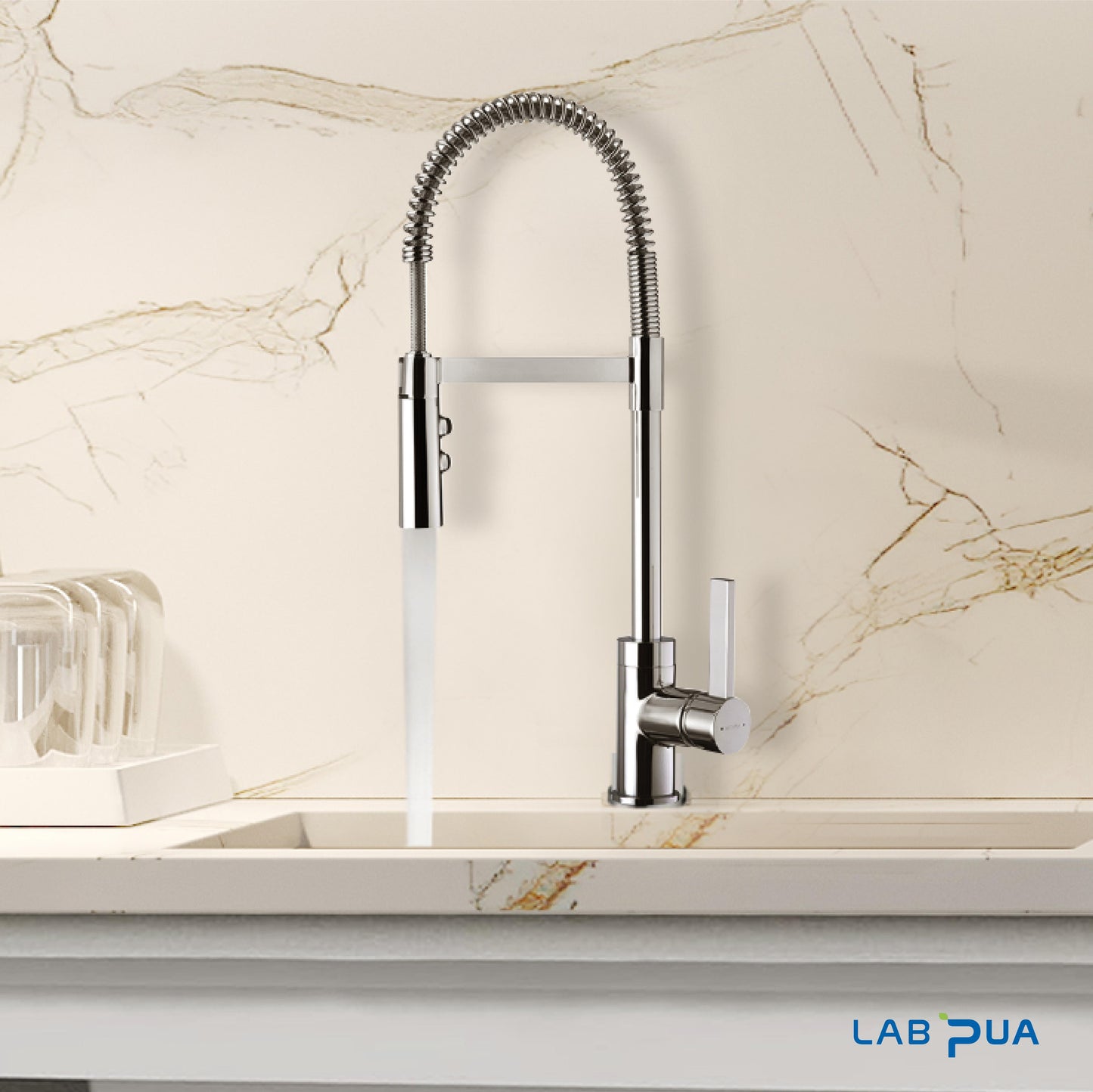 Lab Pua Residential Water Filter Kit LPA-MP1-10 10" with Mondella Resonance 35mm Chrome Side Pin Lever Sink Mixer