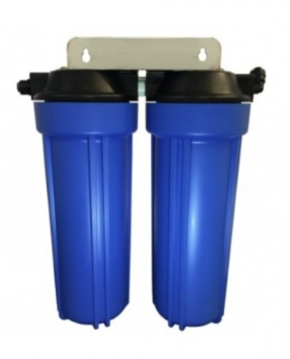 Twin Under Sink Housing Upgrade Kit Only Blue 10"