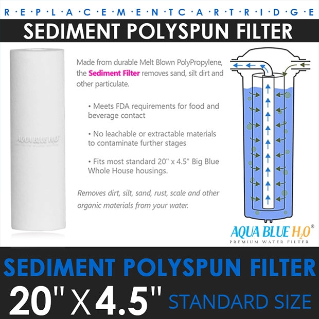 Whole House Water Filters with Bluegum Cover Triple 99% eliminate bacteria