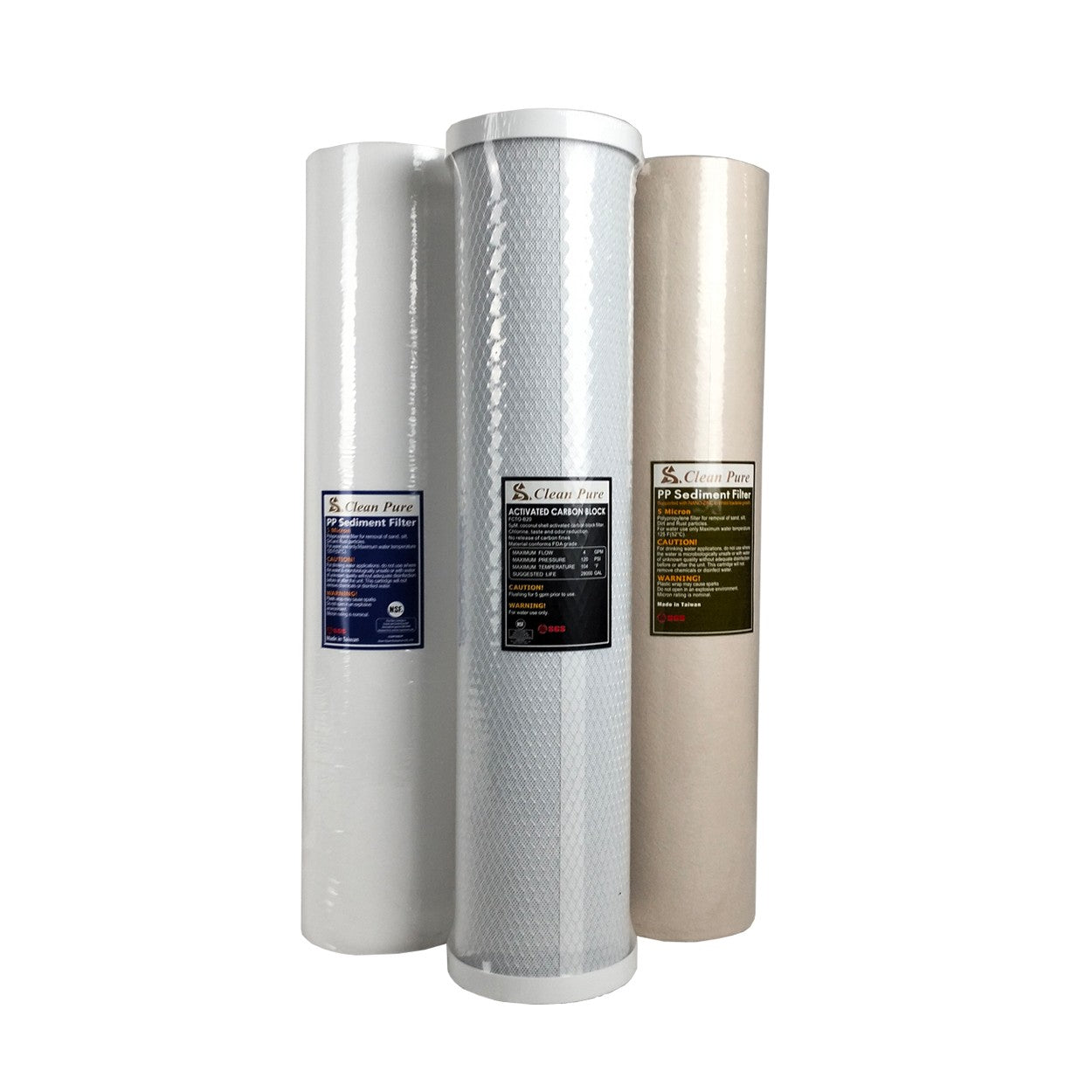 Whole House Water Filters with Classic Cream Cover Triple 99% eliminate bacteria