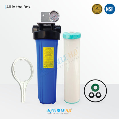 20 Inch Big Blue Whole House Water System with 90% Fluoride Removal Replacement Filters 20x 4.5 Alumina ball filter