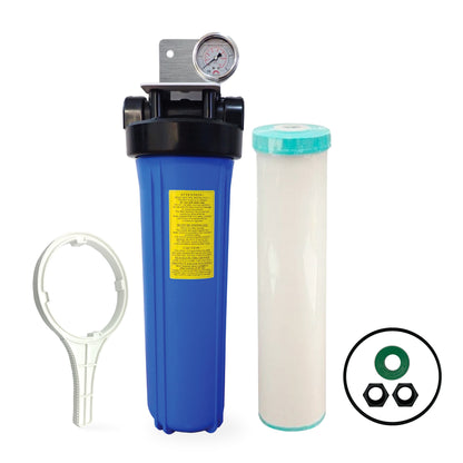 20 Inch Big Blue Whole House Water System with 90% Fluoride Removal Replacement Filters 20x 4.5 Alumina ball filter