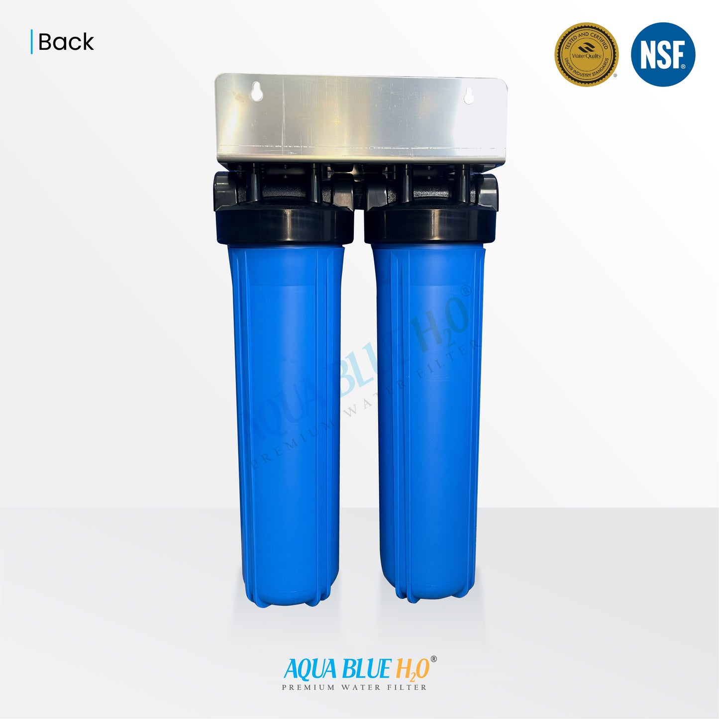 20" X 4.5" Big Blue Twin Water Filter Housing with SEDIMENT( POLYSPUN )+ CTO