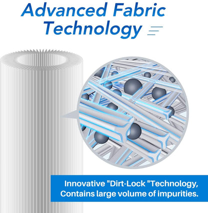 Puretec PP051 Pleated Sediment Water Filter Cartridge 10" 5 Micron