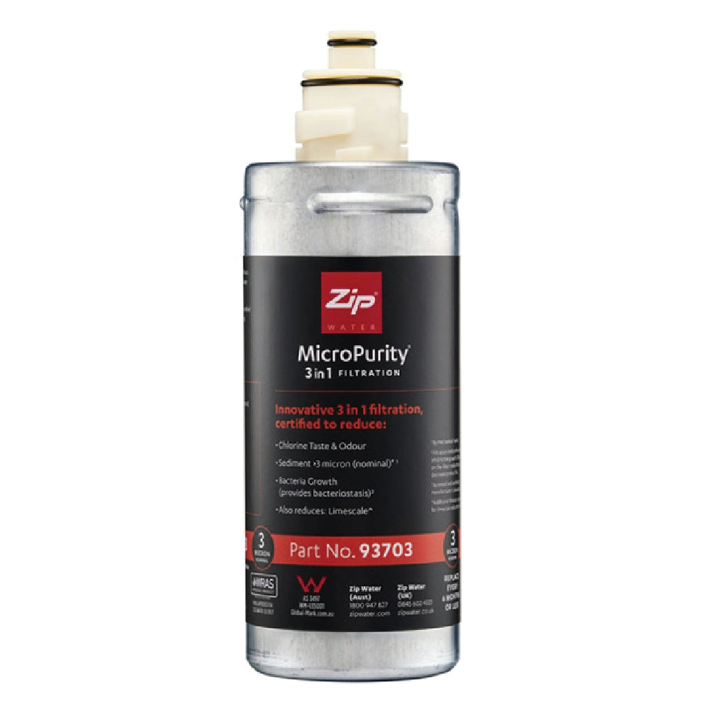Zip 93703 Genuine MicroPurity Water Filter Cartridge with Zip 91295 Sparkling Replacement Cartridge