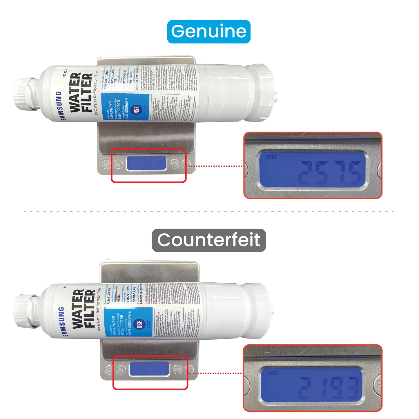 DA29-00020A, B, B-1 Genuine Samsung fridge filters