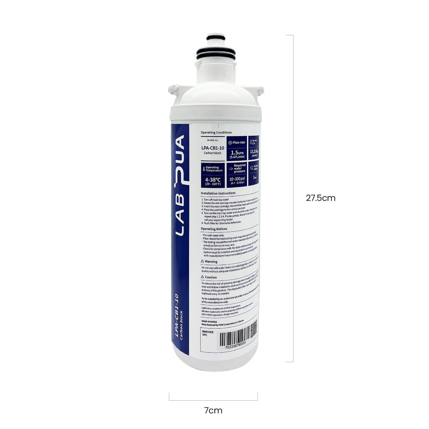 Puretec QT12R Quick-Twist Replacement Filter Cartridge