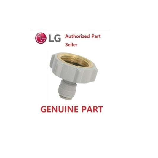 4932JA3018A LG FRIDGE WATER TUBE CONNECTOR 1/4" TUBE TO TAP 3/4"BSP