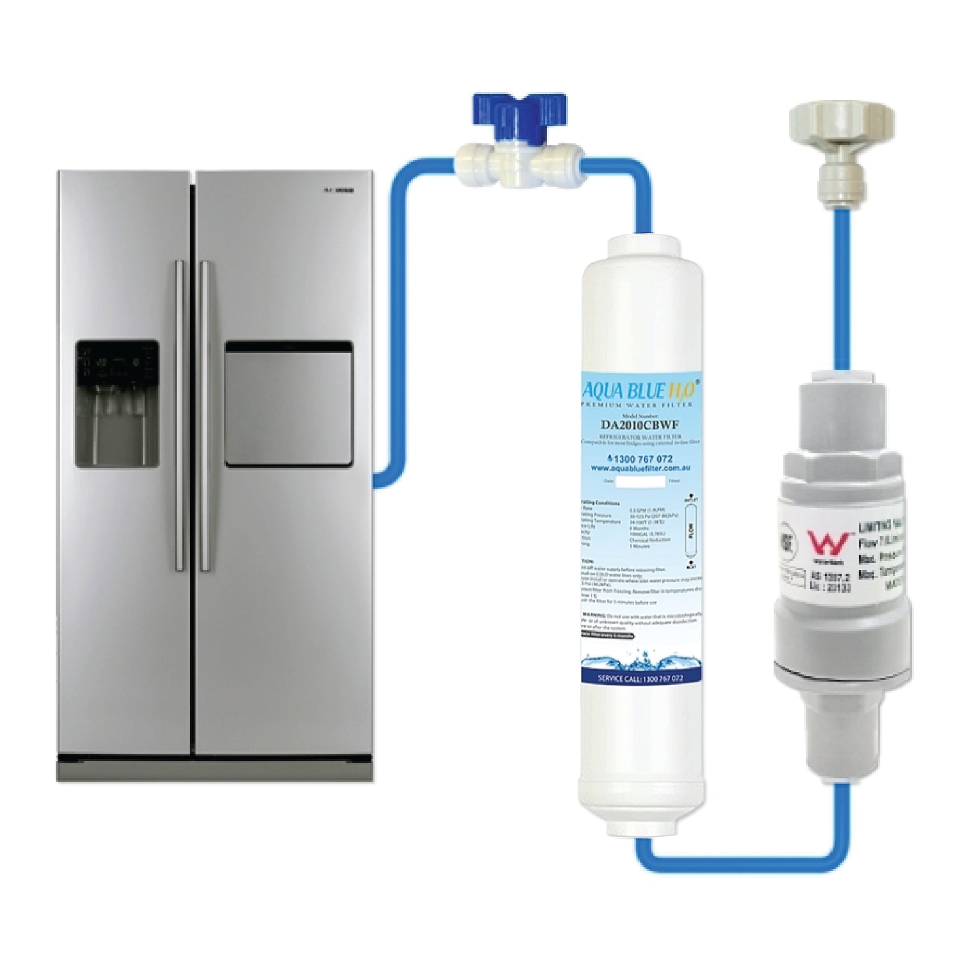 TPLV350KPA ¼ + Water Line Hose Kit 1/4 inch + Compatible Water Filter Set