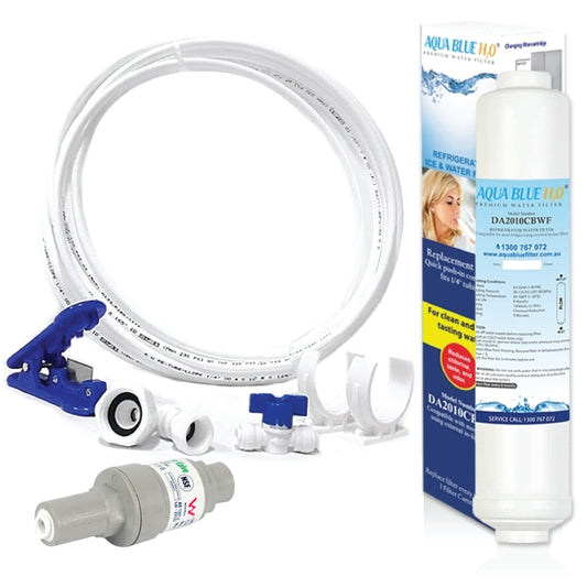 TPLV350KPA ¼ + Water Line Hose Kit 1/4 inch + Compatible Water Filter Set