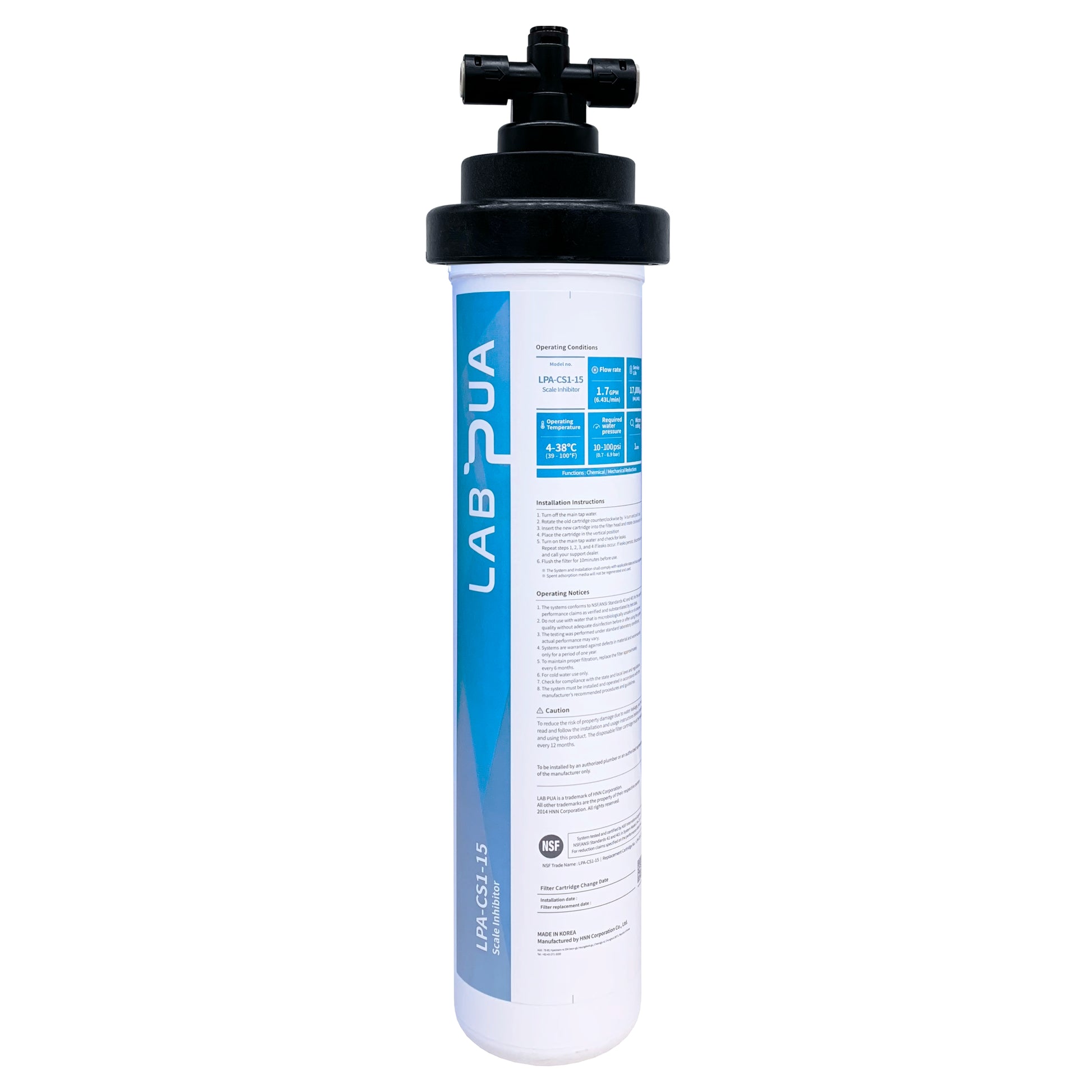QC6533P Upgrade Kit - Lab Pua LPA-CS1-15 1Micron 1.7GPM 64.345 Liters
