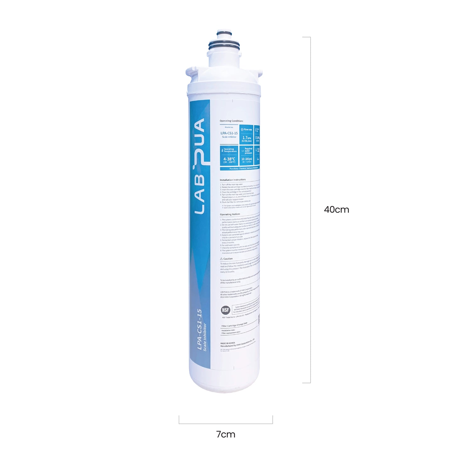 QC6533P Upgrade Kit - Lab Pua LPA-CS1-15 1Micron 1.7GPM 64.345 Liters
