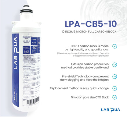Lab Pua Residential Water Filter Kit With Faucet LPA-CS5-10
