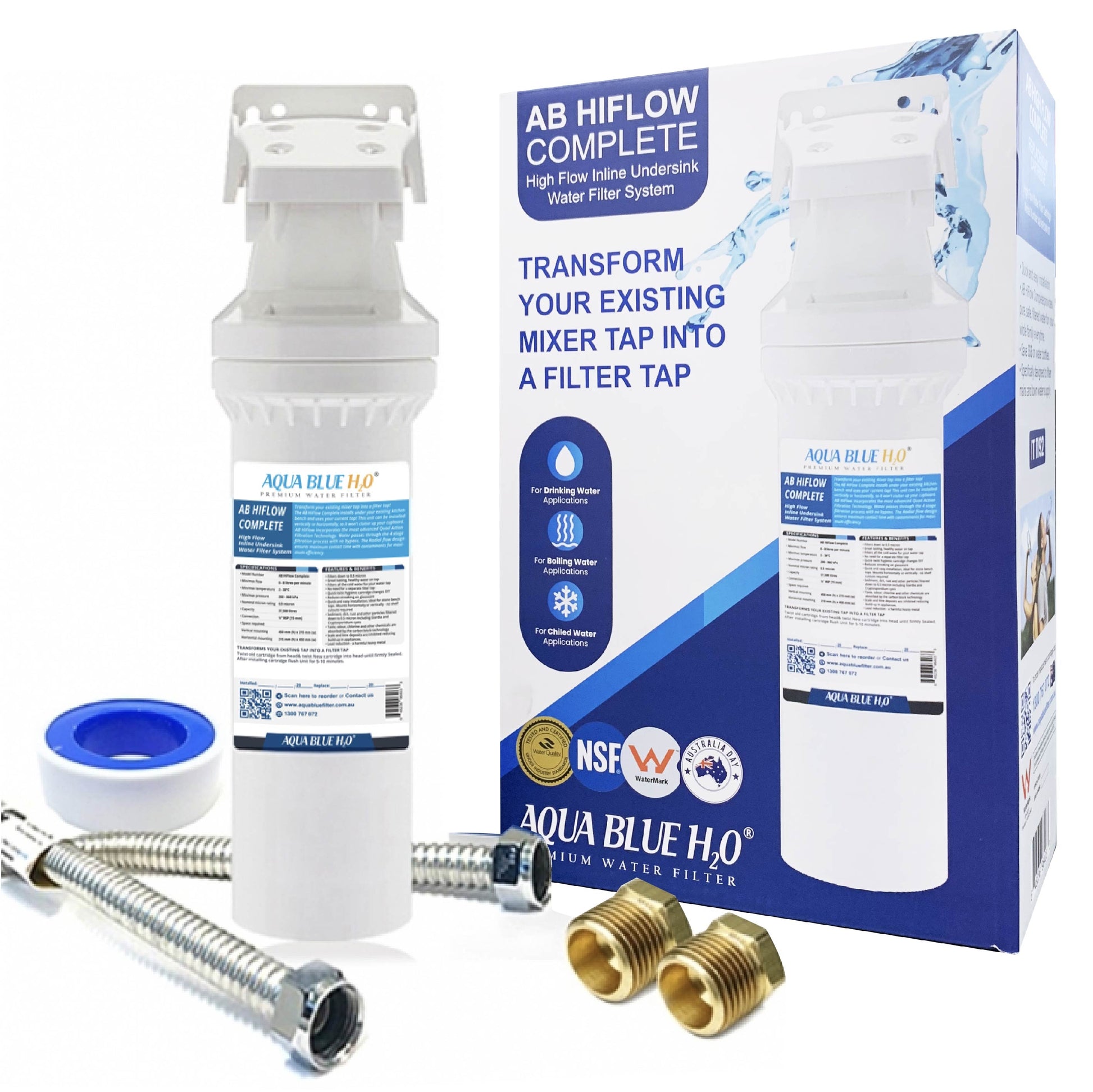 Puremix X6 Water Filter System Highflow Inline Water Filter System